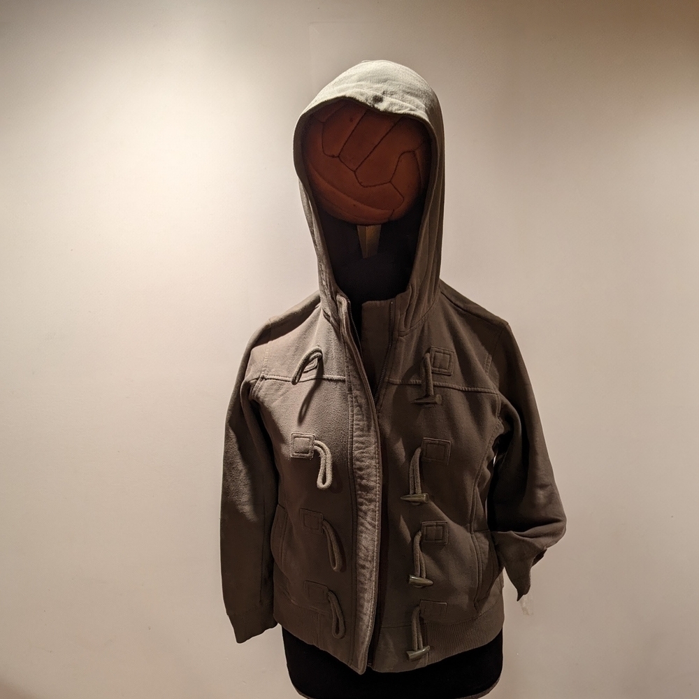 Sonoma Lifestyle Vintage Women's Hooded Jacket in Dusty Olive Green Size L